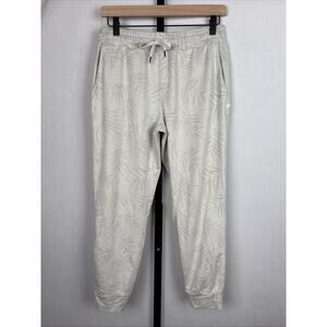 Vuori Performance Jogger Women's Small Gray Palm Leaf Print DreamKnit Athletic